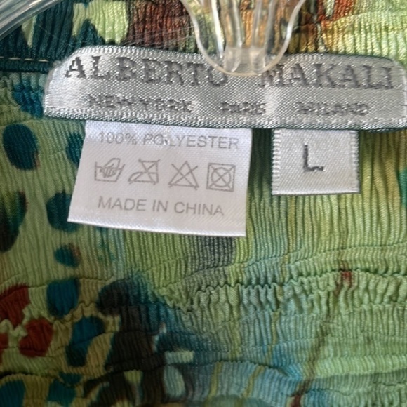 Alberto Makali top Iridescent crinkle sleeveless earth tones - Picture 2 of 9